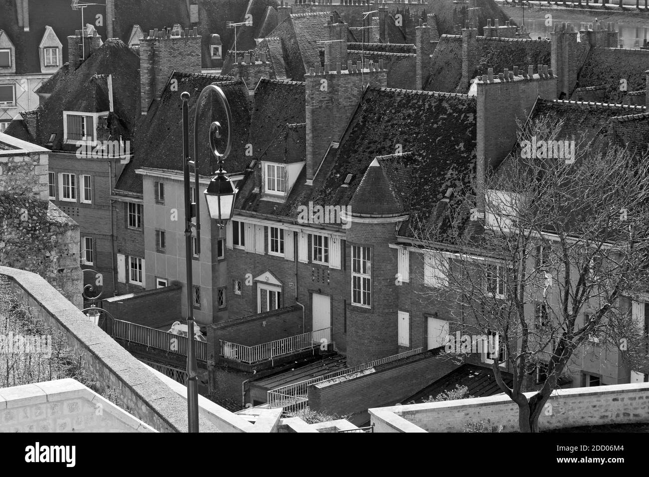 I tetti di Gien Foto Stock