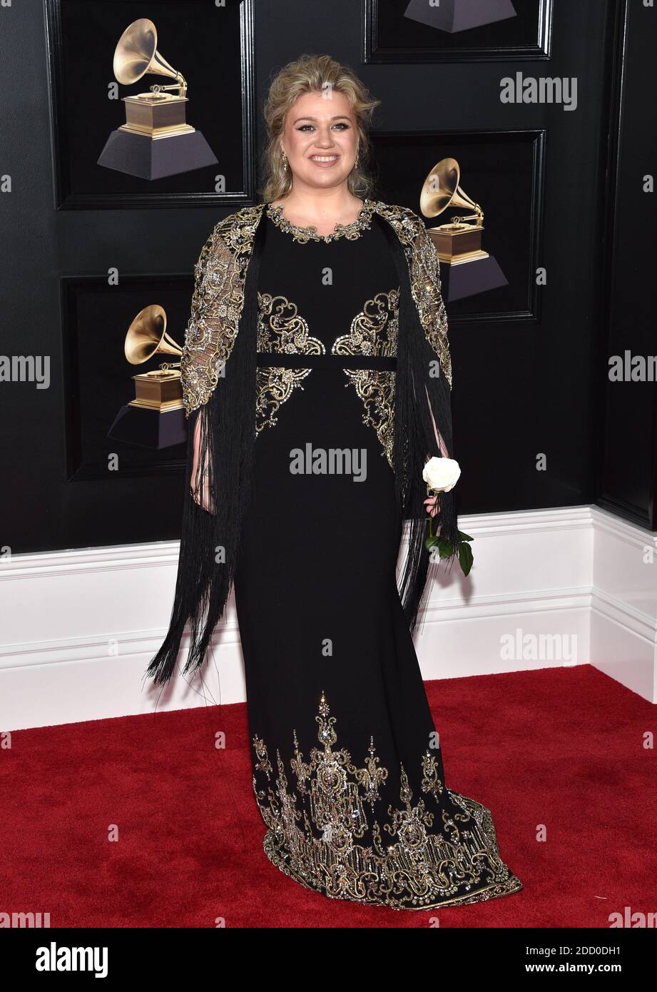 Kelly Clarkson partecipa al 60° premio annuale GRAMMY al Madison Square Garden il 28 gennaio 2018 a New York City, NY, USA. Foto di Lionel Hahn/ABACAPRESS.COM Foto Stock