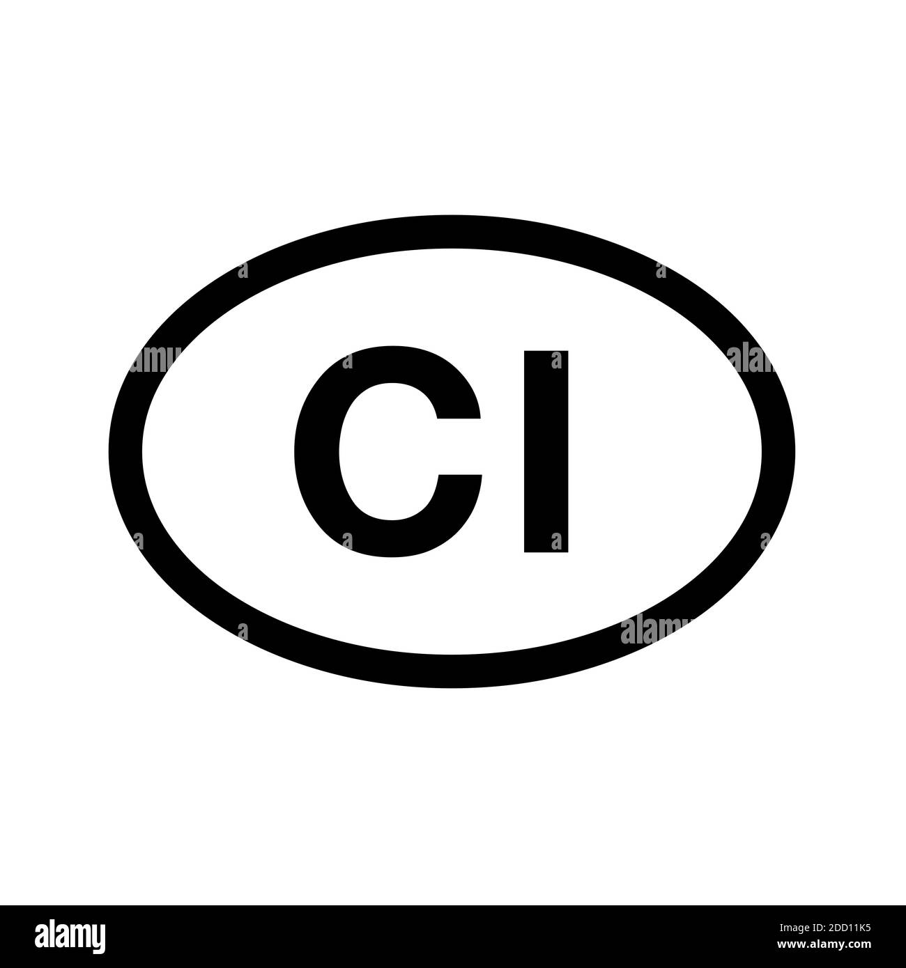 Codice paese immatricolazione del veicolo Costa d'Avorio Foto Stock