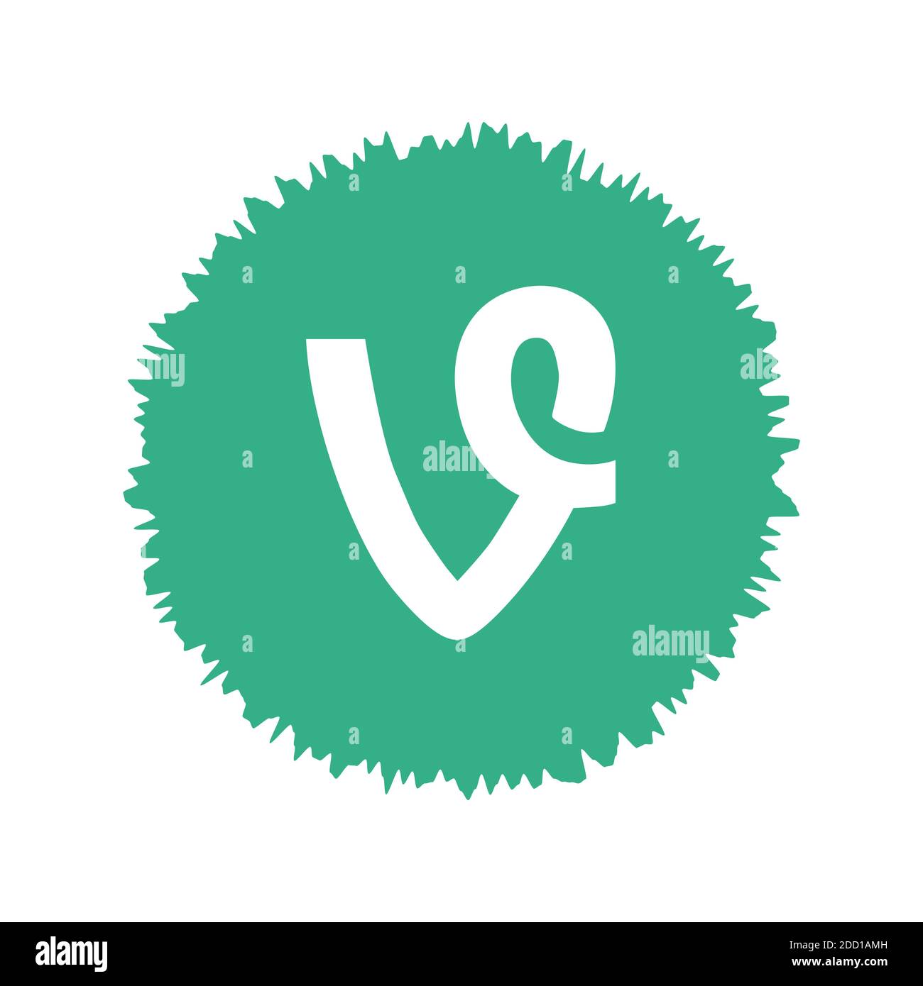 Logo della vite. L'app Vine potrebbe essere utilizzata per sfogliare i video. Vite app . Kharkiv, Ucraina - Ottobre, 2020 Foto Stock