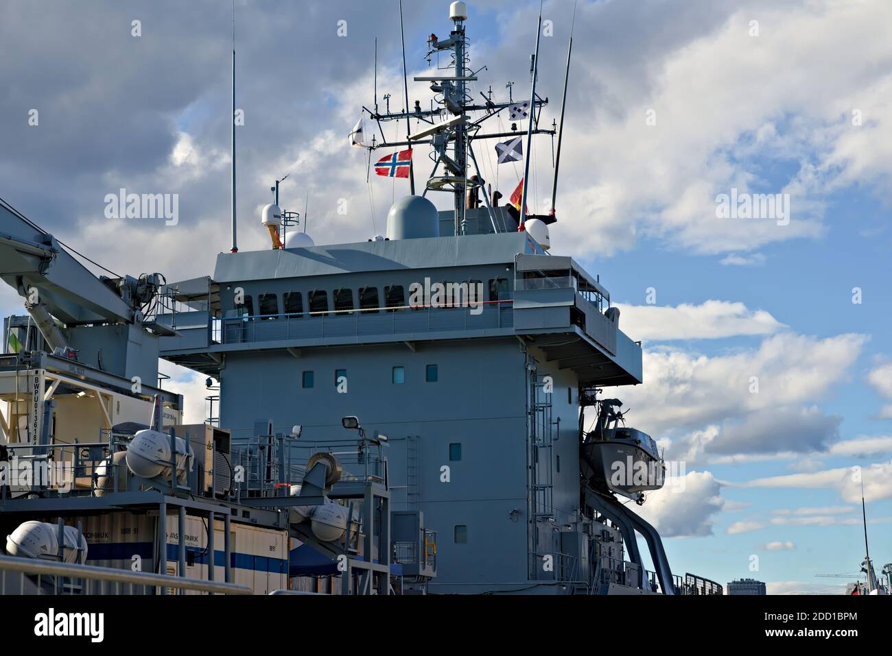 Nave da guerra tedesca Oste, ormeggiata nel porto di Oslo. Foto Stock