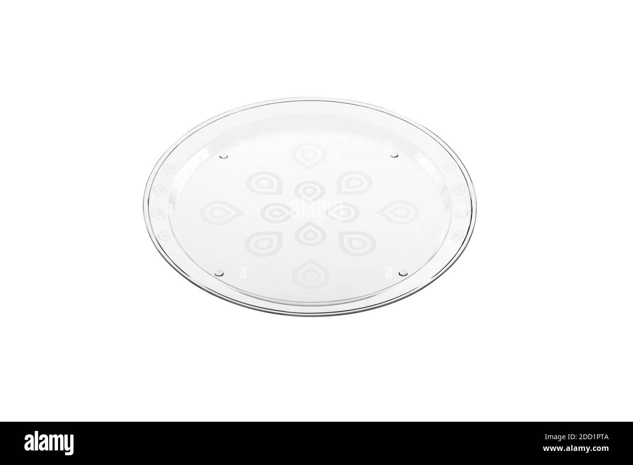 Vassoio in plastica isolato su sfondo bianco. Plastica monouso Foto Stock