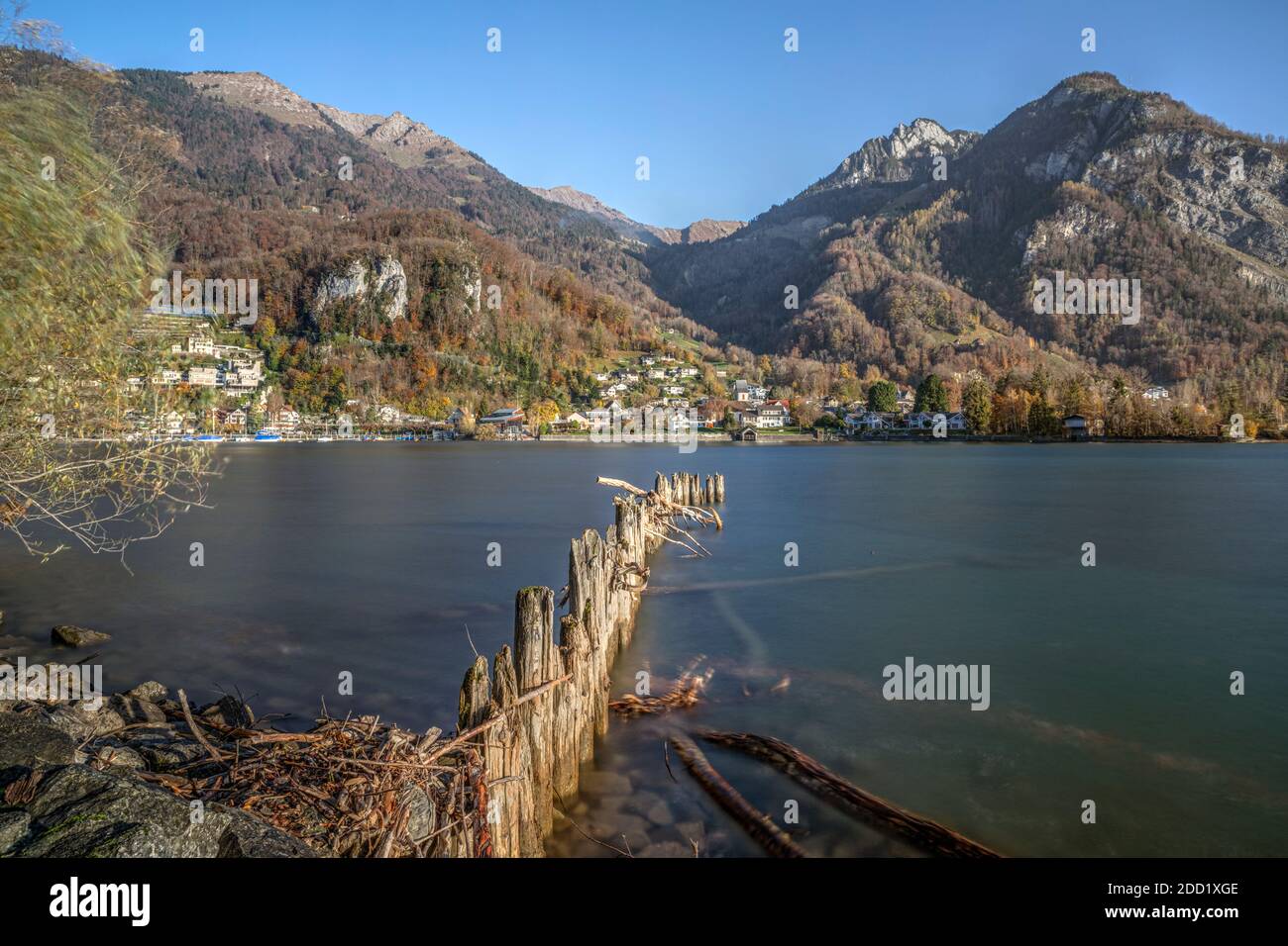 Lago di Walen, Glarona, Svizzera, Europa Foto Stock