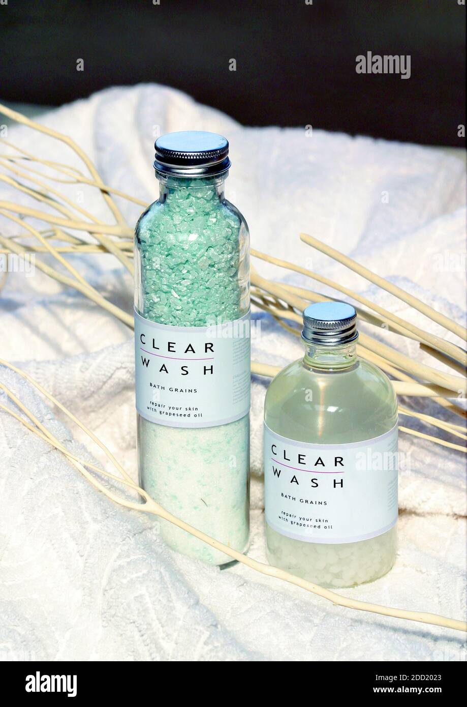 Accessori benessere - stile di vita tema sano bellezza, cura della pelle, piante per volantini, catalogo, banner, brochure, newsletter, stampa e media elettronici ecc... Foto Stock