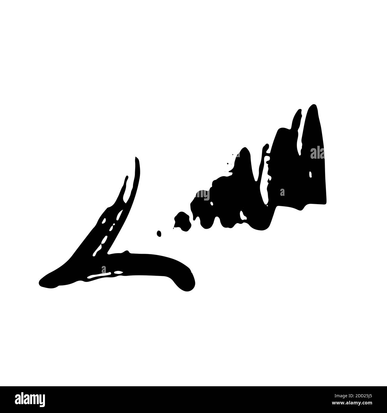 Icona a freccia dry brush. Illustrazione vettoriale. Illustrazione Vettoriale