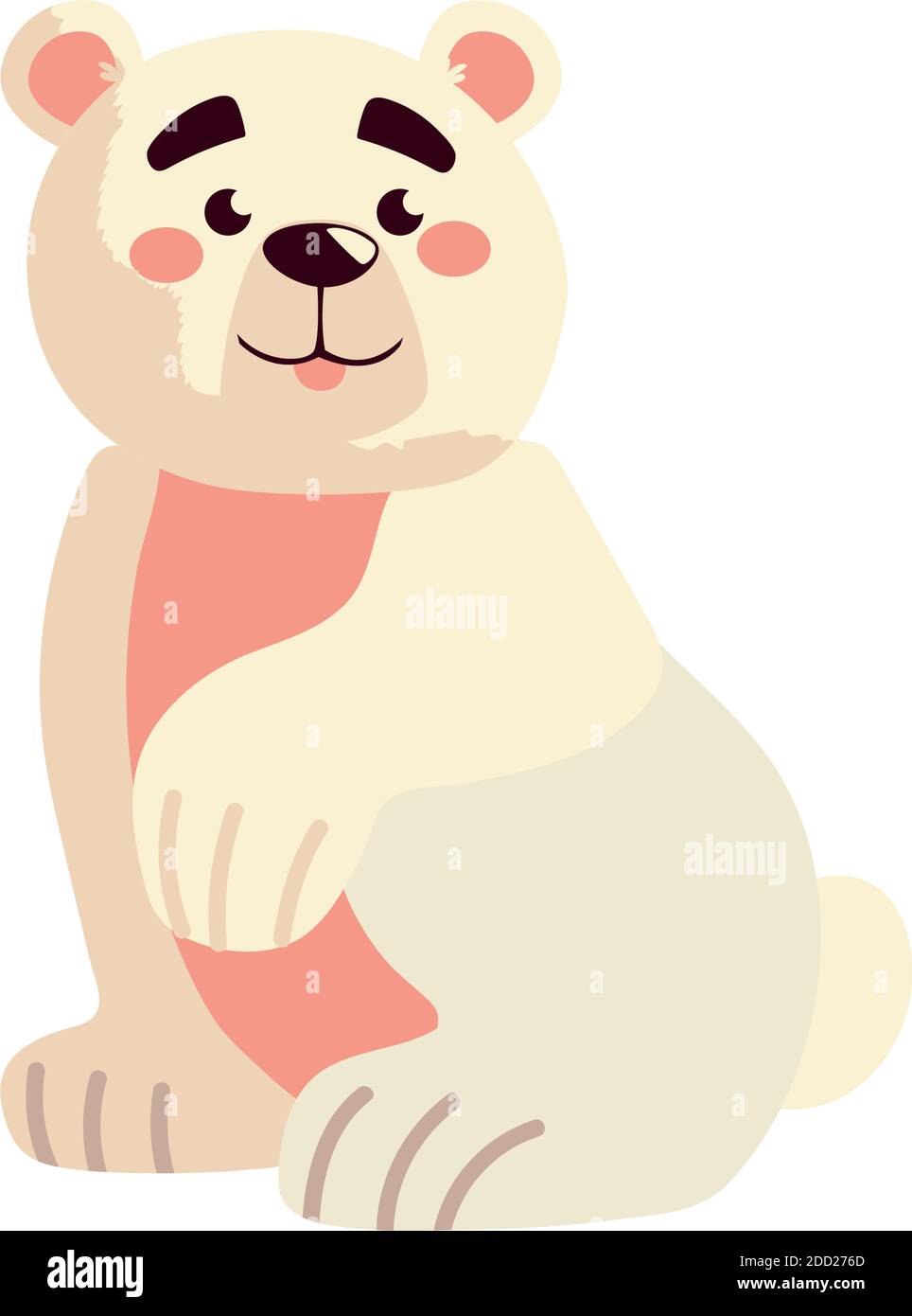 carino orso polare seduto icona cartoon isolato disegno vettore  illustrazione Immagine e Vettoriale - Alamy