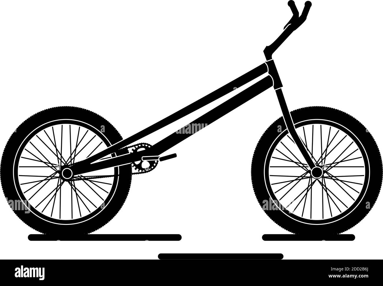 Bici urbana isolata in bianco e nero su sfondo bianco icona- Vettore Illustrazione Vettoriale