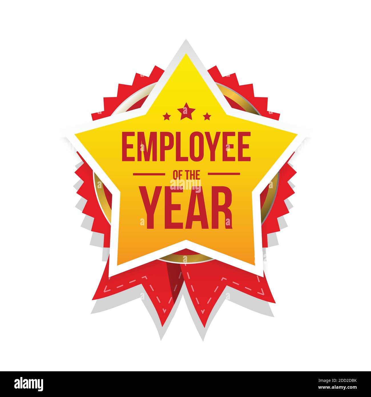 Logo del premio Best Employee of the Year Illustrazione Vettoriale