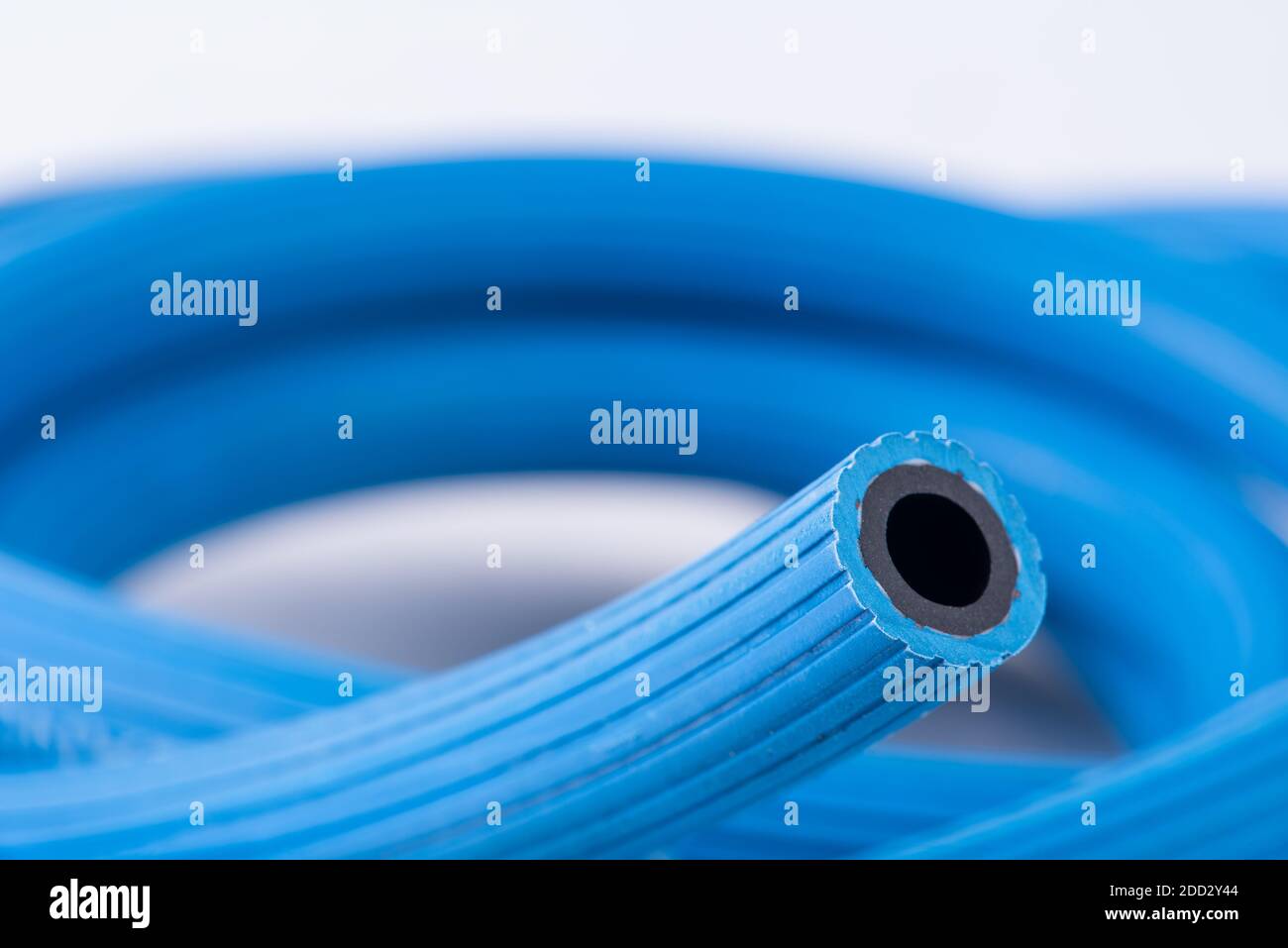 Rotolo di tubo dell'ossigeno da vicino Foto Stock