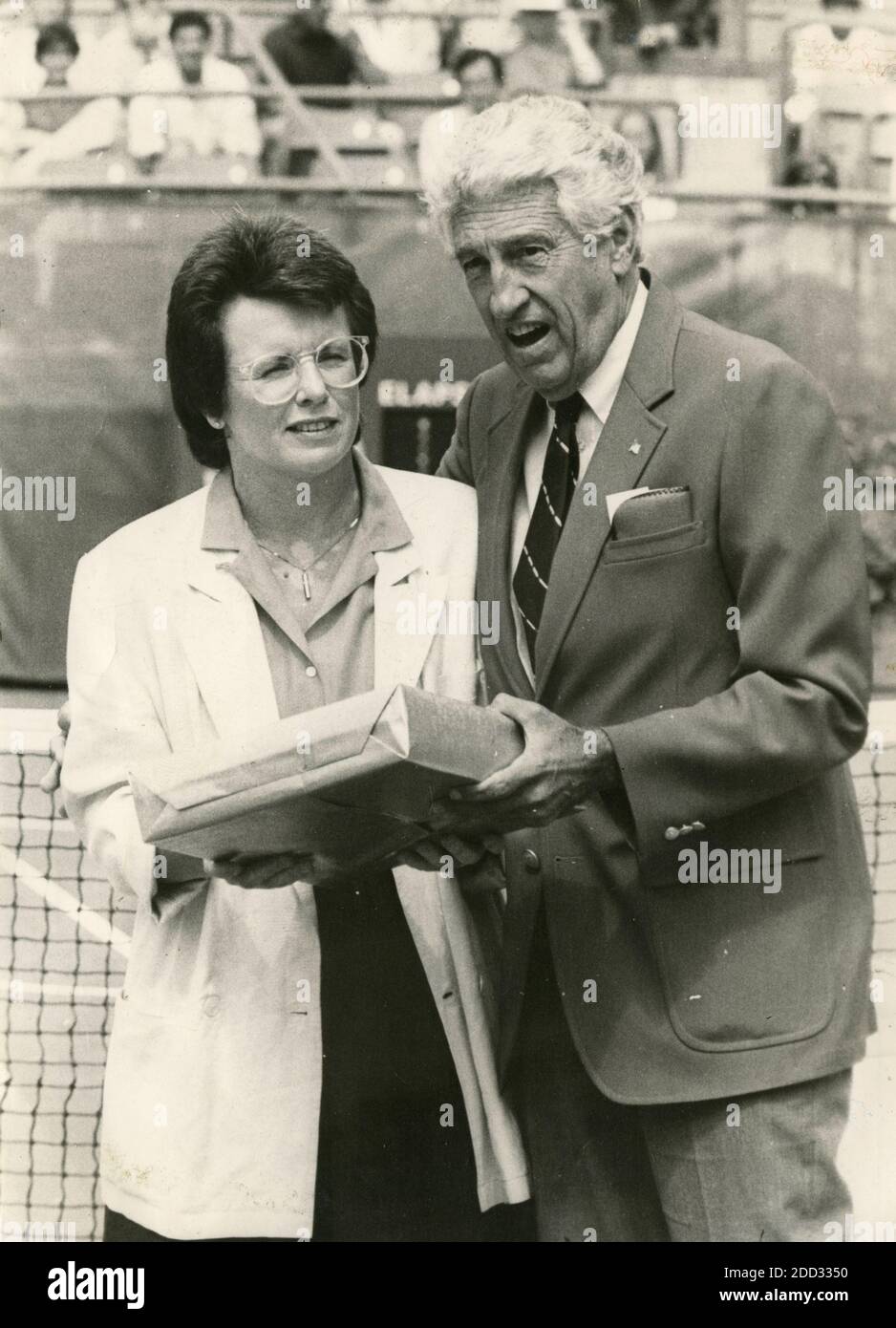 Tennista americano Billie Jean King, anni '80 Foto Stock