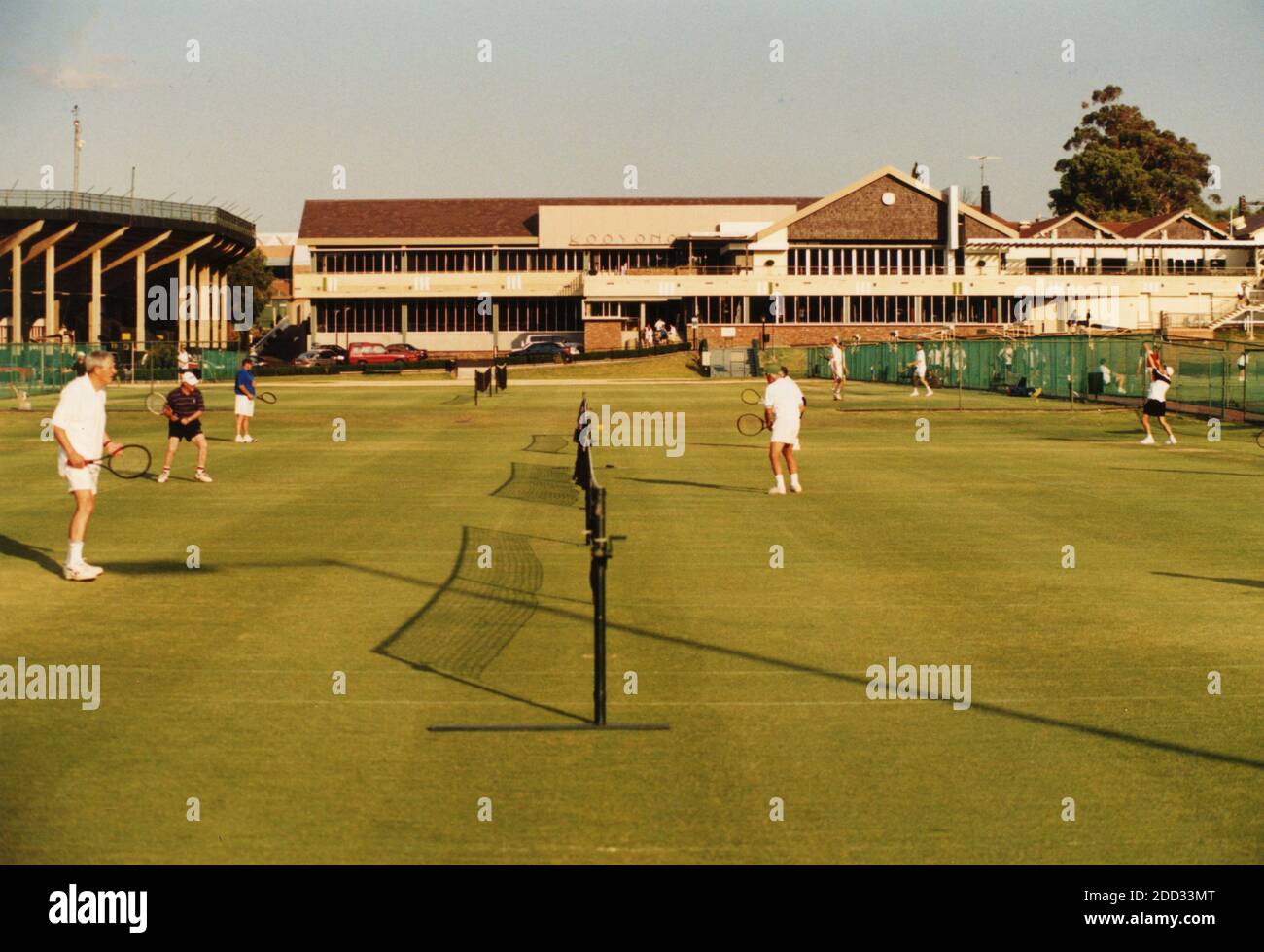 Giocatori al Kooyong Lawn Tennis Club, Melbourne Park, Australia 2001 Foto Stock