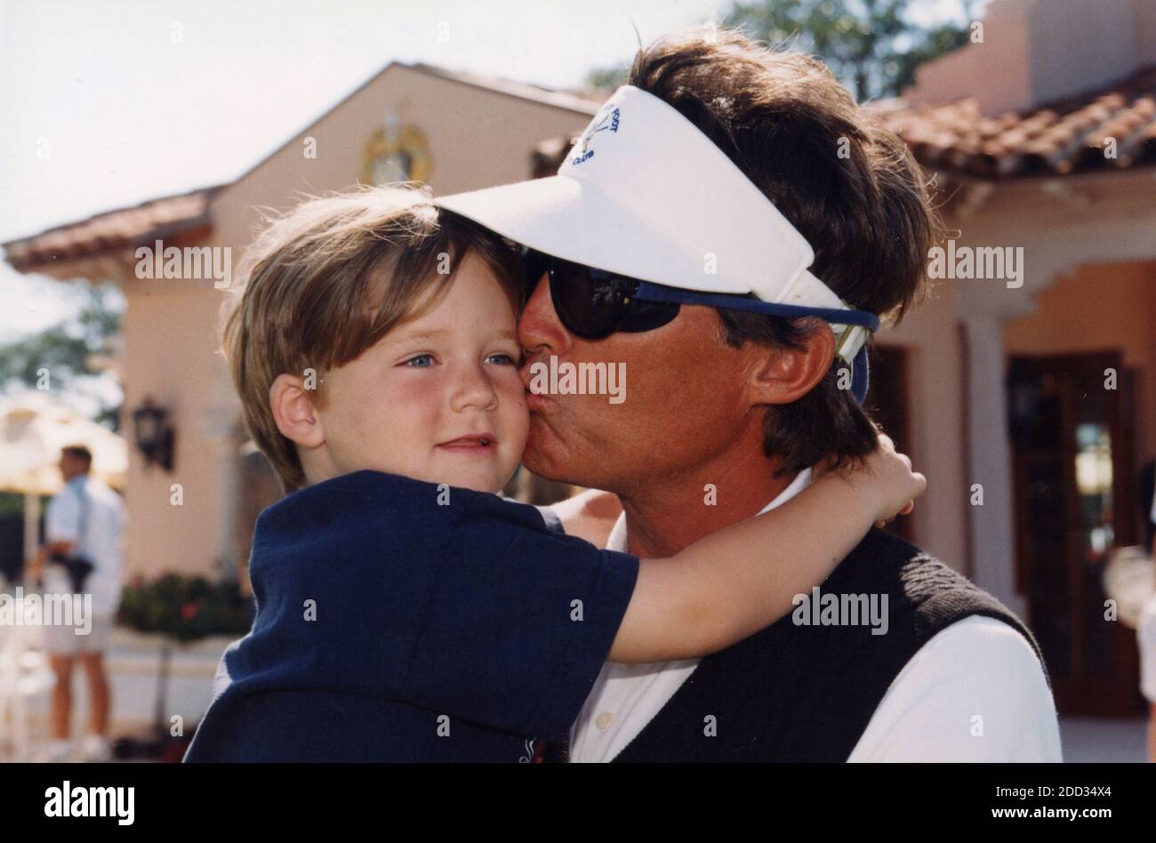 Andy Mill, marito e bambino del tennista americano Chris Evert, 1999 Foto Stock