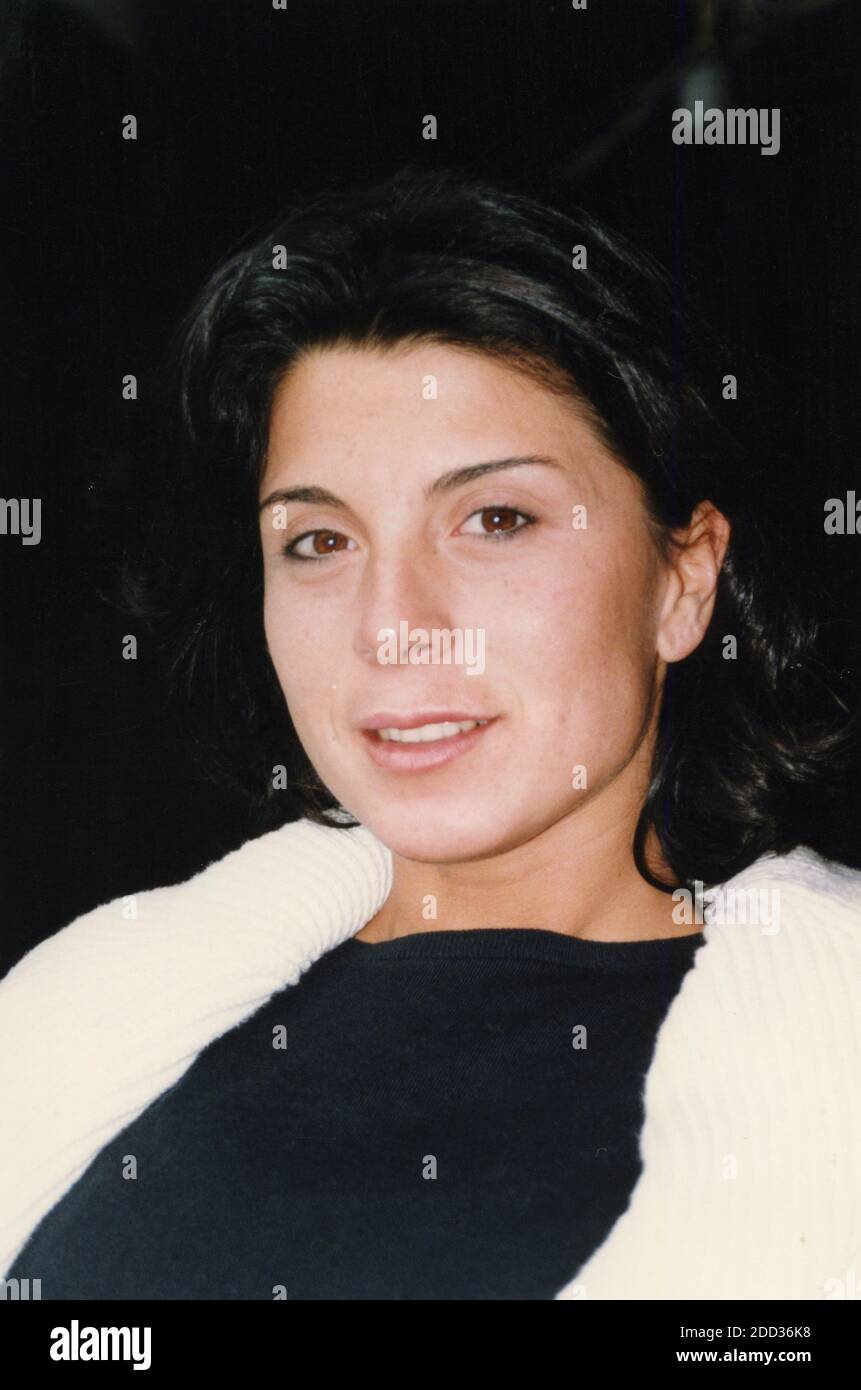 Tennista belga Nathalie Baudone, 1997 Foto stock Alamy