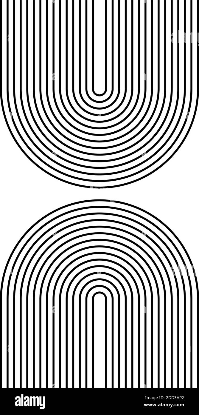 Poster in bianco e nero Arte moderna per la stampa . Arte della parete astratta decorazione d'interni digitale Art. Vector EPS 10. Illustrazione Vettoriale