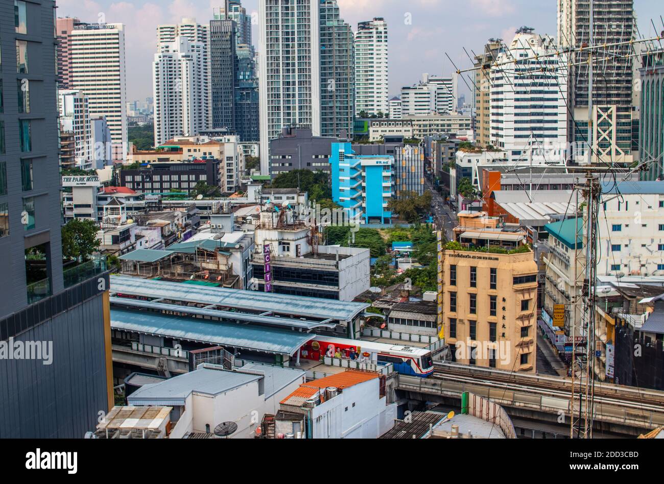 Treno sopraelevato a Bangkok Thailandia Asia Foto Stock