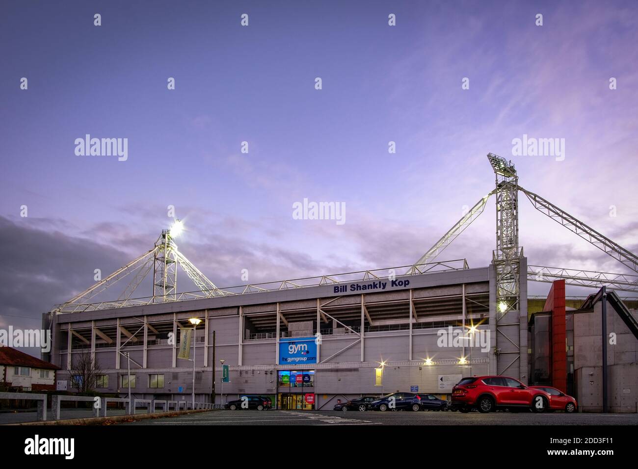 Preston, Lancashire. Deepdale Football Ground, sede del Preston North End. Foto Stock