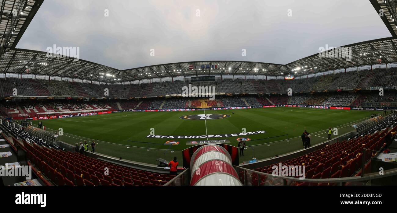 EM-Stadion prima della partita di calcio della UEFA Europa League Semifinale : FC Salzburg Vs Olympique de Marseille all'EM-Stadion di Salisburgo, Austria, il 3 maggio 2018. Foto di Guillaume Chagnard/ABACAPRESS.COM Foto Stock