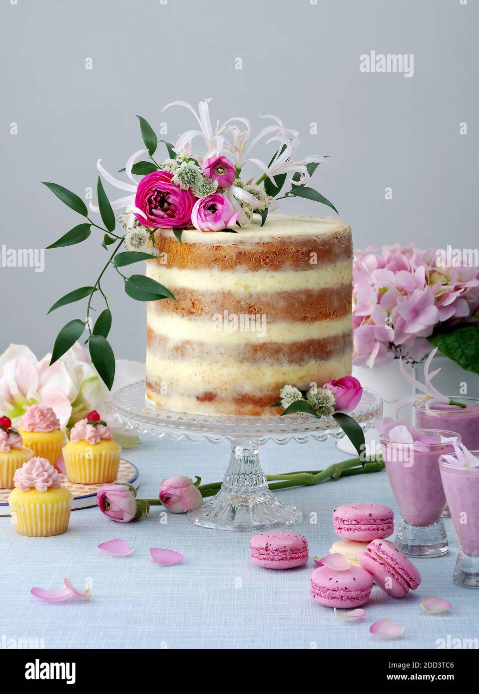 La torta di compleanno Foto Stock
