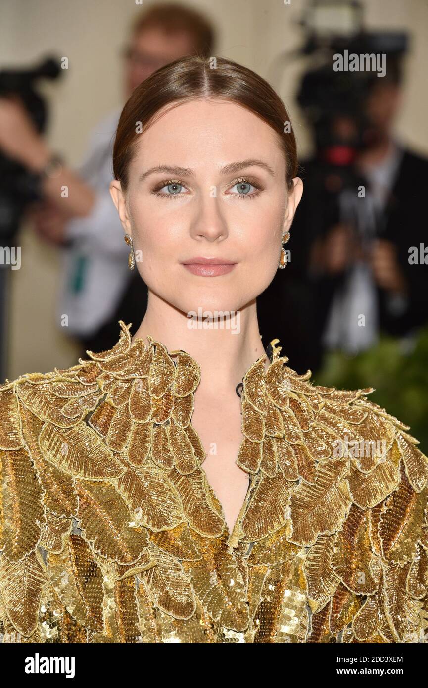 Evan Rachel Wood frequentare l'Istituto Costume beneficiare al Metropolitan Museum of Art per celebrare l'apertura dei corpi celesti: La moda e l'immaginazione cattolica. The Metropolitan Museum of Art, New York City, New York, 7 maggio 2018. Foto di Lionel Hahn/ABACAPRESS.COM Foto Stock