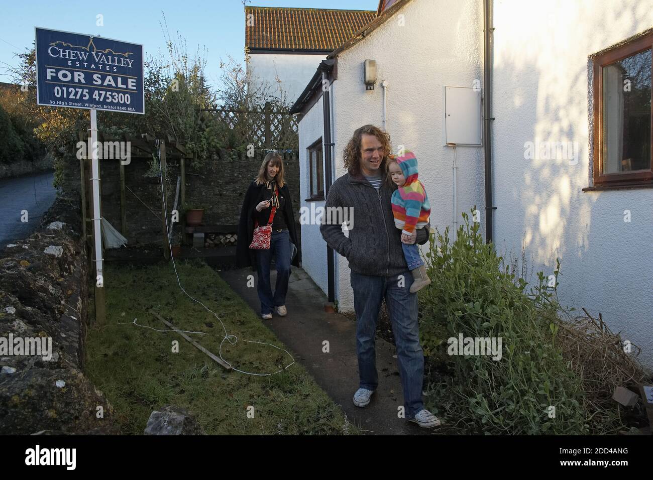 GRAN BRETAGNA / Blagdon / una famiglia sono costretti a. vendere la loro home.they non possono più permettersi i rimborsi mutui rocketing e può affrontare la repossessio Foto Stock