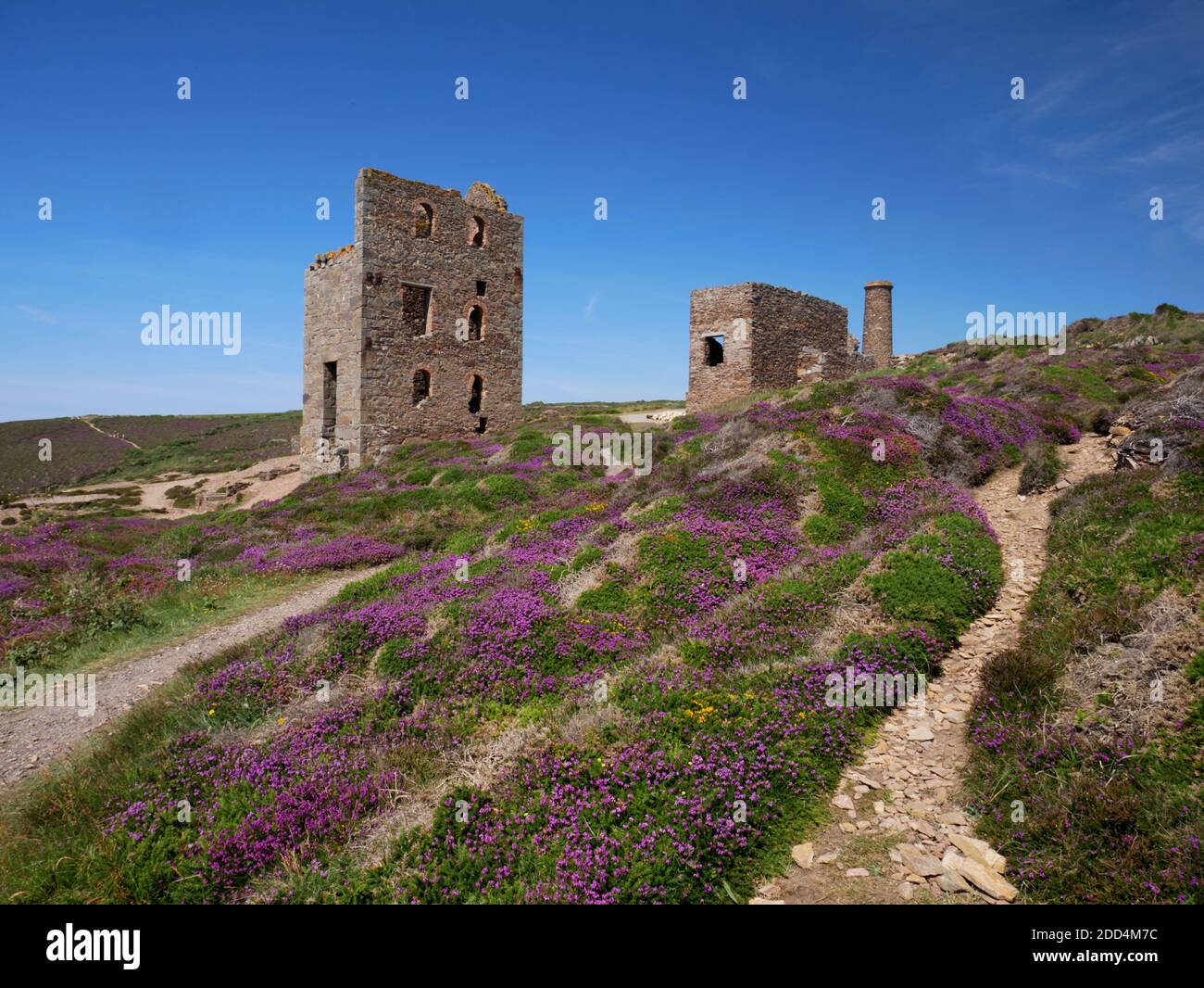 Rovine minerarie a Wheal Coates, St Agnes, Cornovaglia. Foto Stock