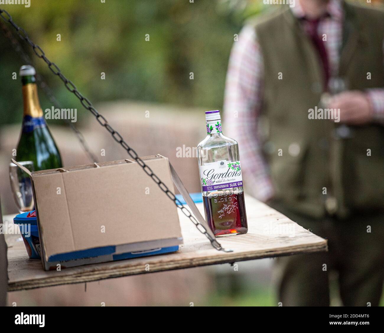 pheasant shooting ospitalità rinfreschi sloe gin Foto Stock