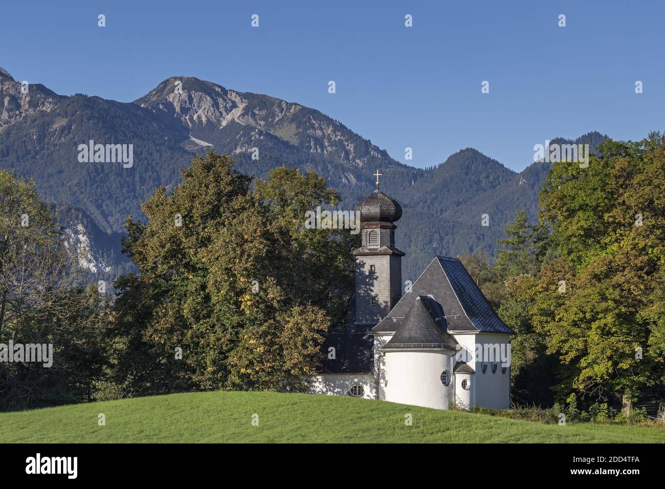 Geografia / viaggio, Germania, Baviera, Kochel al lago, chiesa protestante Kochel al di fuori di assegnazione ga, diritti aggiuntivi-clearance-Info-non-disponibile Foto Stock