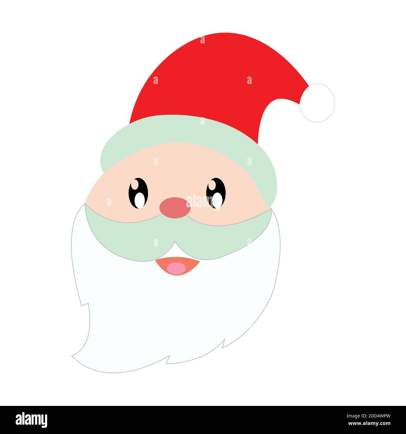 Illustrazione vettoriale di Babbo Natale su bianco Illustrazione Vettoriale