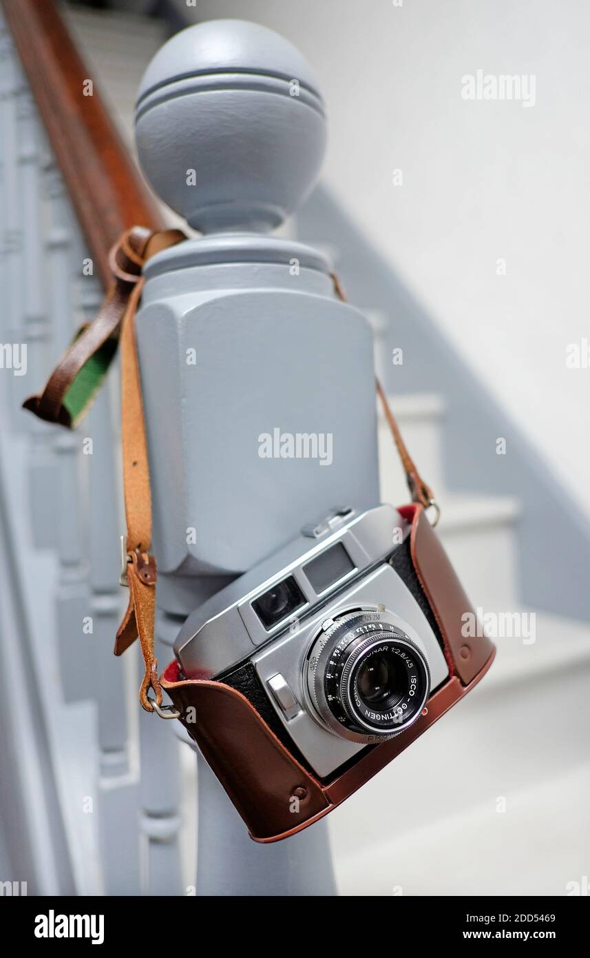 fotocamera retrò, vintage tradizionale 35mm rangefinder stile pellicola Foto Stock