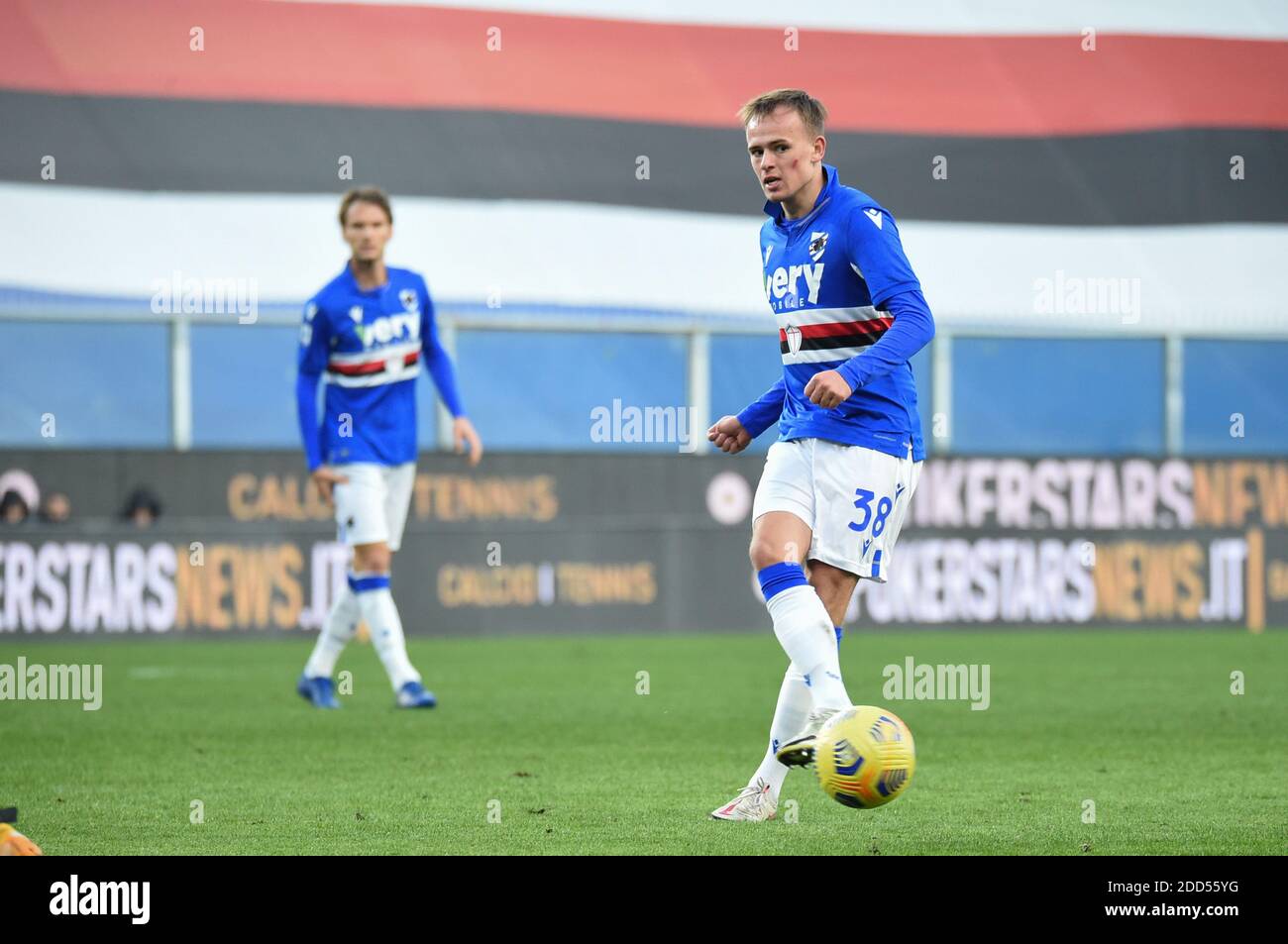 MIKKEL DAMSGAARD (Sampdoria) durante Sampdoria vs Bologna, Serie a di calcio italiana, Genova, Italia, 22 Nov 2020 - Photo .LM/Danilo Vigo Foto Stock