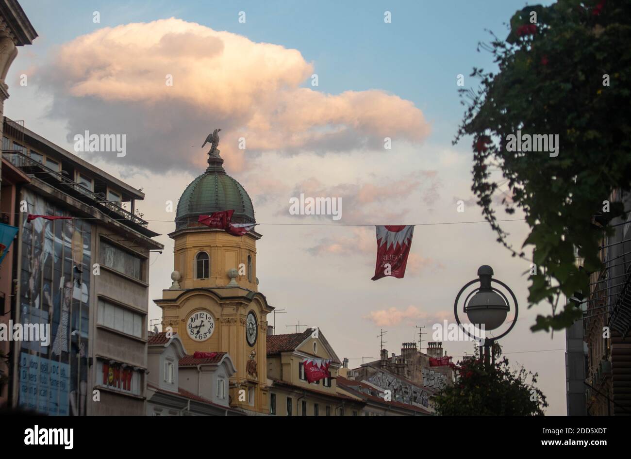 Il Korzo nel centro di Rijeka, Croazia Foto Stock