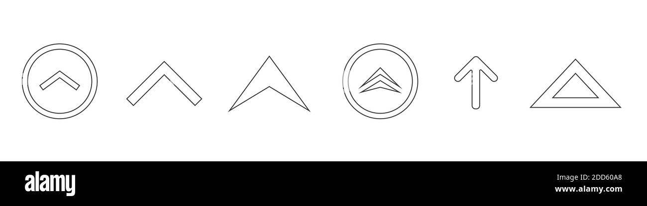 Gruppo di icone di scorrimento verso l'alto Illustrazione Vettoriale