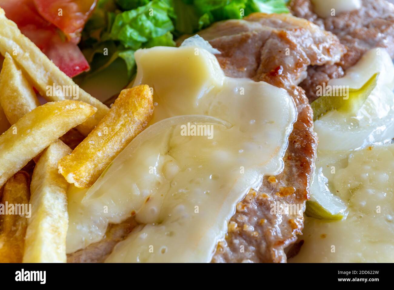 Cibo cubano servito in un ristorante paladar, Santa Clara, Cuba Foto Stock