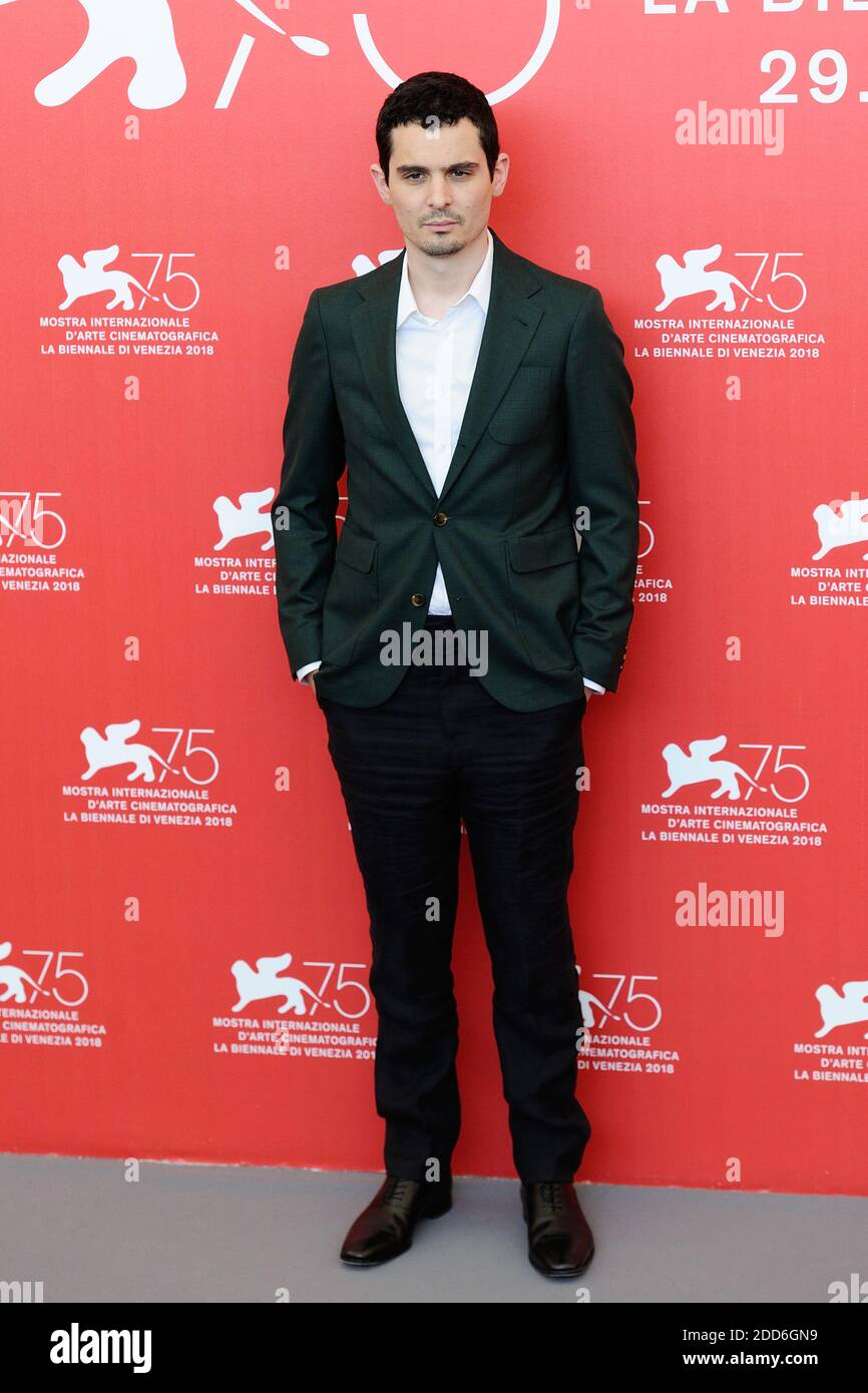Damien Chazelle partecipa al First Man Photocall nell'ambito del 75° Festival Internazionale del Cinema di Venezia (Mostra) il 29 agosto 2018 a Venezia. Foto di Aurore Marechal/ABACAPRESS.COM Foto Stock