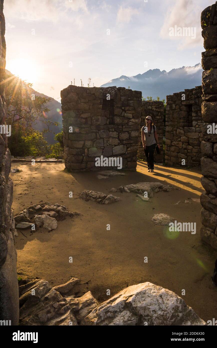 Sun Gate (Inti Punku o Intipuncu), Machu Picchu, Cusco Regione, Perù, Sud America Foto Stock