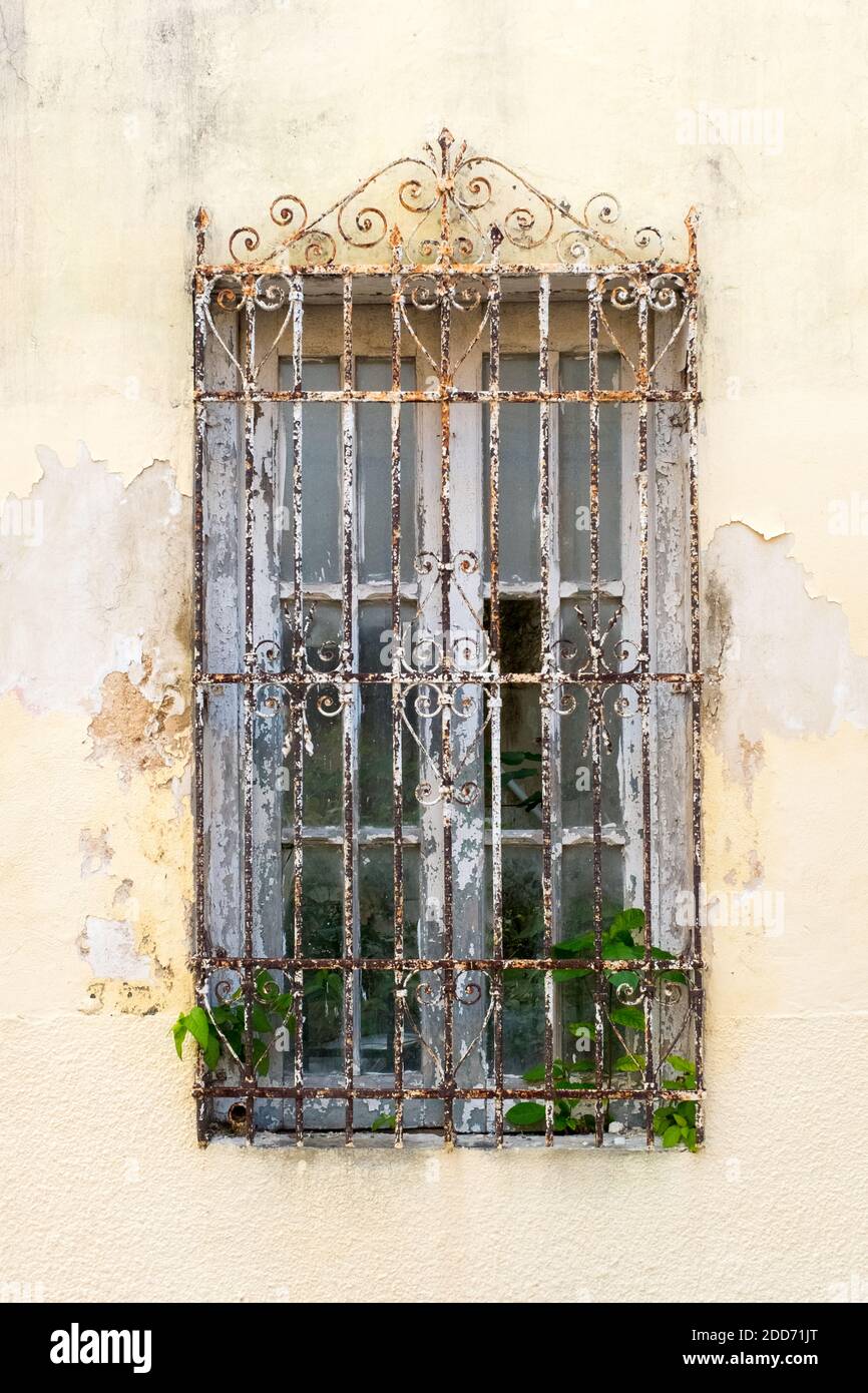Vecchia finestra, Merida Messico Foto Stock