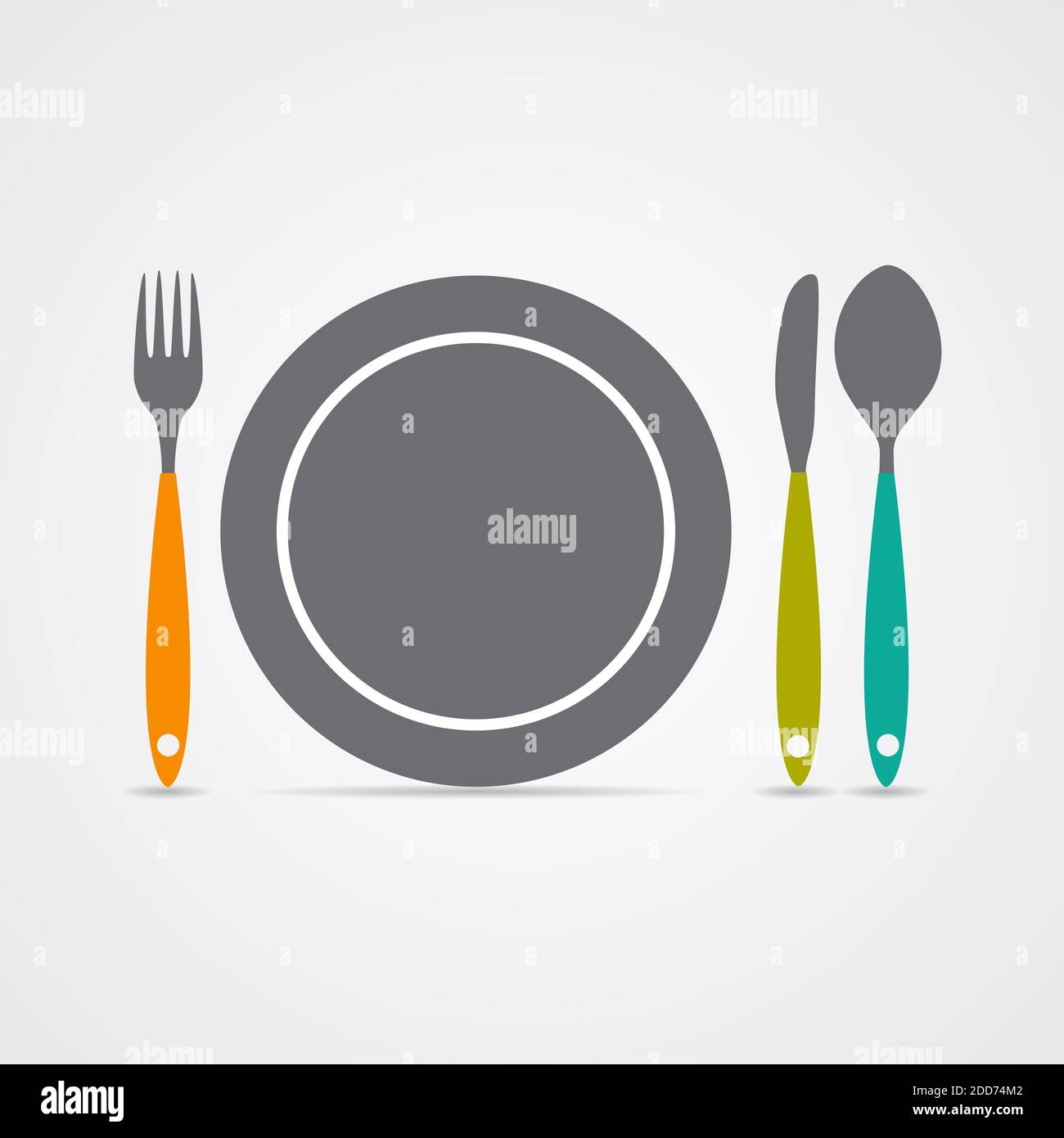 Illustrazione del modello di sfondo del menu del ristorante Foto Stock