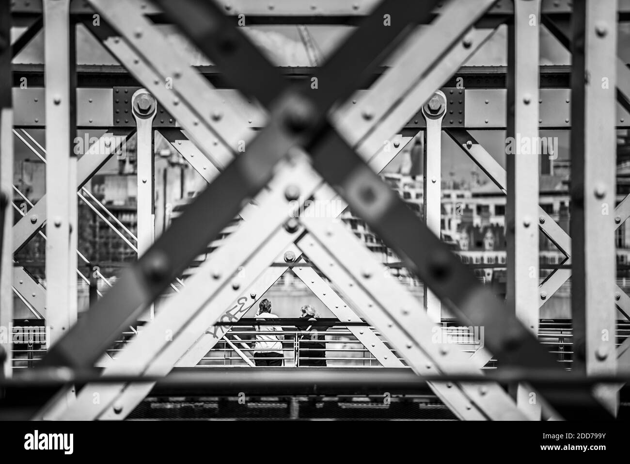 Hugerford e Golden Jubilee Bridge, Londra, Inghilterra, Regno Unito Foto Stock