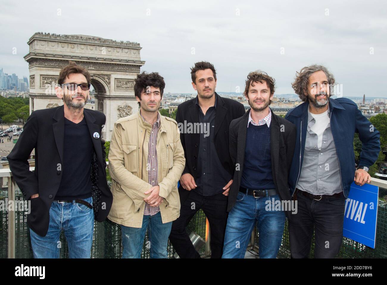 Didier Nion, Samuel Bigiaoui, Vincent Giovanni, Igor Mendjisky, Guillaume Brac durante il 7° Festival dei Champs Elysees al Cinema Publicis il 14 giugno 2018 a Parigi, Francia. Foto di Nasser Berzane/ABACAPRESS.COM Foto Stock