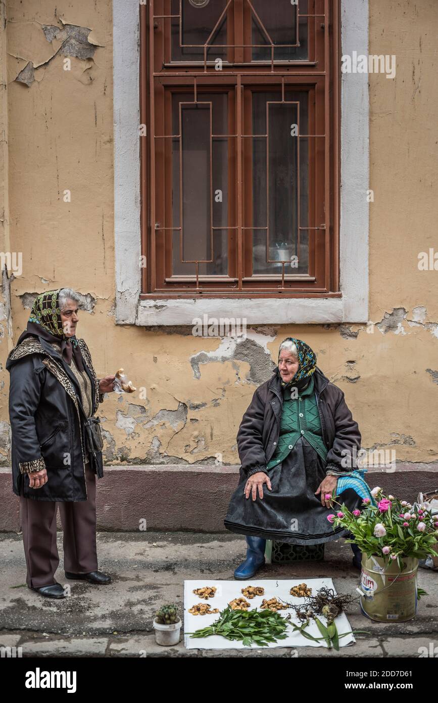 Mercato di Sapanta, Maramures, Romania Foto Stock