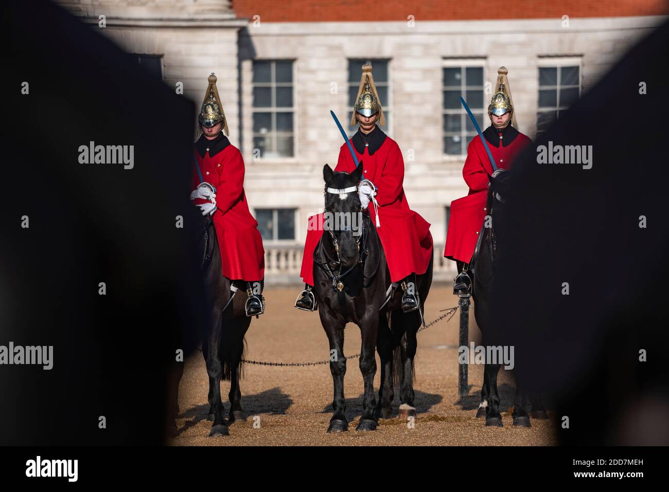 Cambio della guardia, Horse Guards, Westminster, Londra, Inghilterra Foto Stock