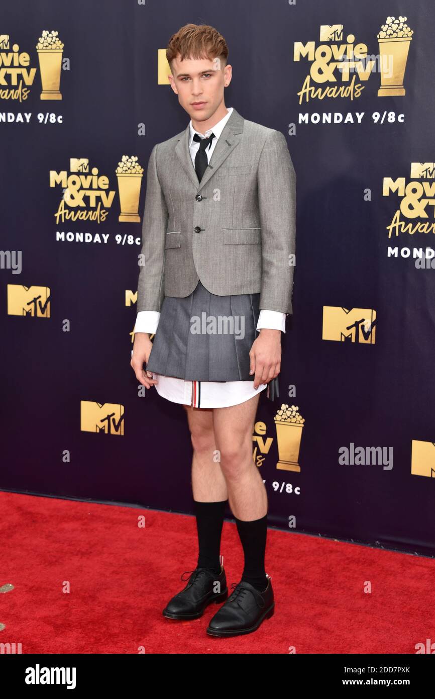 Tommy Dorfman partecipa al MTV Movie and TV Awards 2018 al Barker Hangar il 16 giugno 2018 a Santa Monica, California. Foto di Lionel Hahn/ABACAPRESS.COM Foto Stock