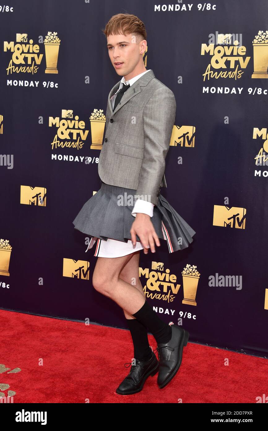 Tommy Dorfman partecipa al MTV Movie and TV Awards 2018 al Barker Hangar il 16 giugno 2018 a Santa Monica, California. Foto di Lionel Hahn/ABACAPRESS.COM Foto Stock