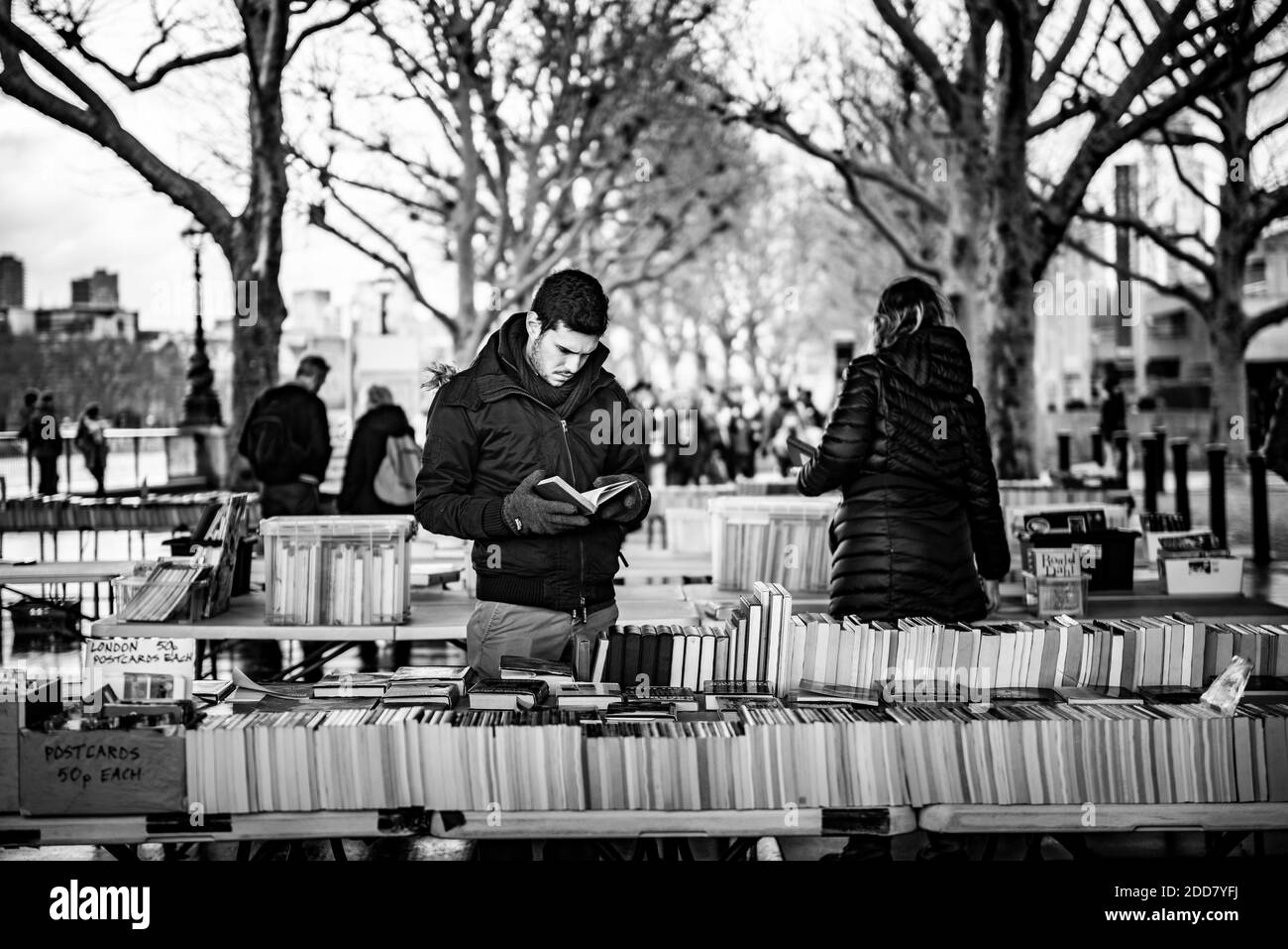 South Bank Second Hand Book Market, South Bank, Southwark, Londra, Inghilterra Foto Stock