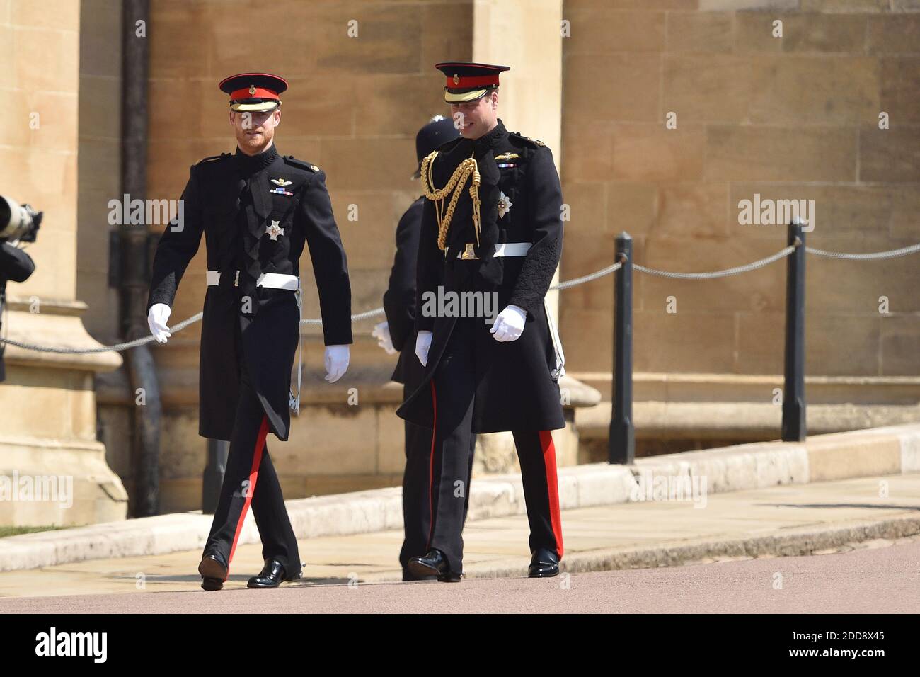 Il principe William partecipa alla cerimonia di nozze il principe Henry Charles Albert David del Galles sposa la sig.ra Meghan Markle in un servizio alla cappella di San Giorgio all'interno dei terreni del castello di Windsor. Tra gli ospiti vi erano 2200 membri del pubblico, la famiglia reale e la Madre Doria Ragland di Markle. Foto di Lionel Hahn/ABACAPRESS.COM Foto Stock