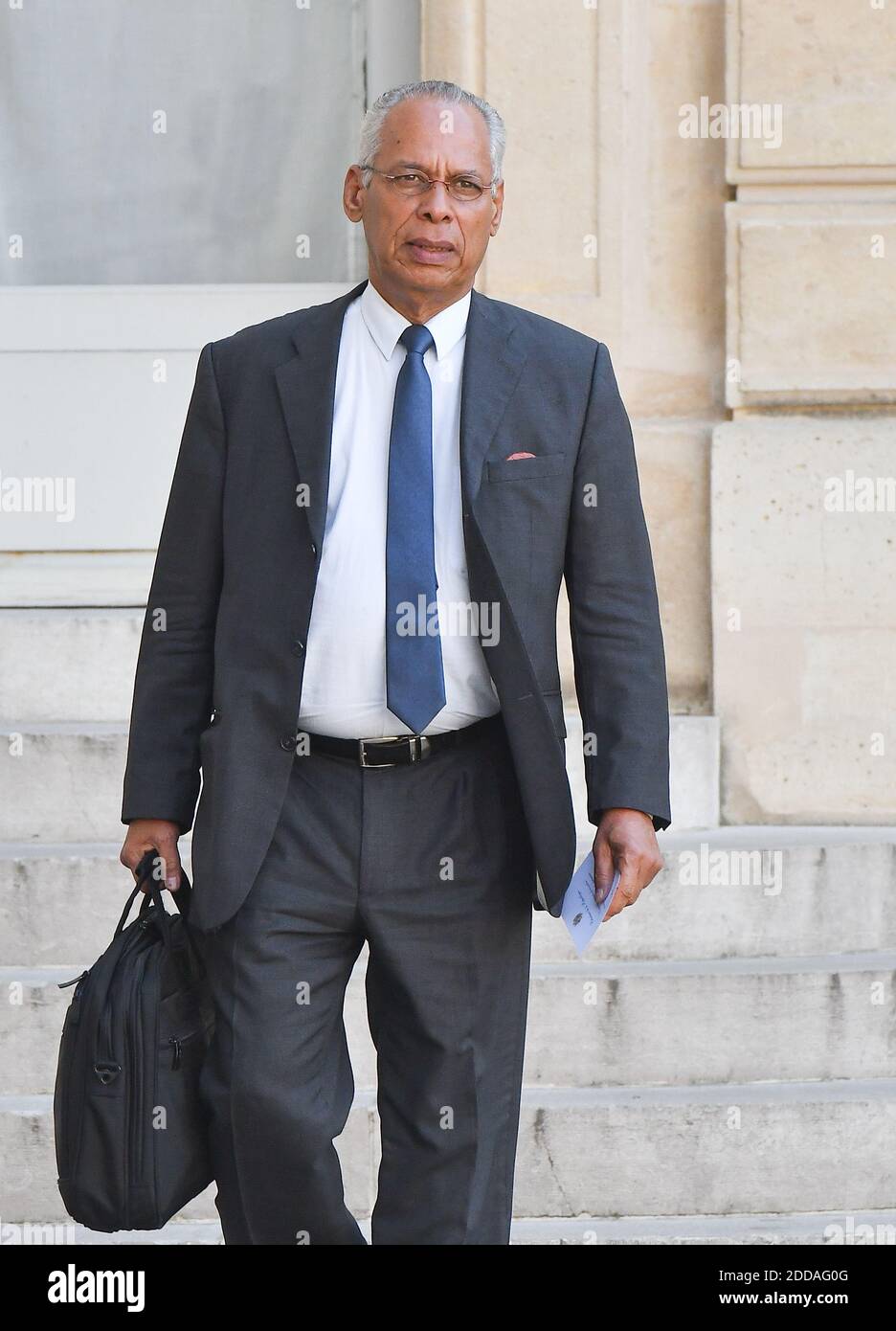 Victorin Lurel, rappresentante del territorio francese d'oltremare della Guadalupa, arriva a Parigi per una cena di lavoro con il presidente francese il 27 giugno 2018. Foto di Laurent Zabulon/ABACAPRESS.COM Foto Stock