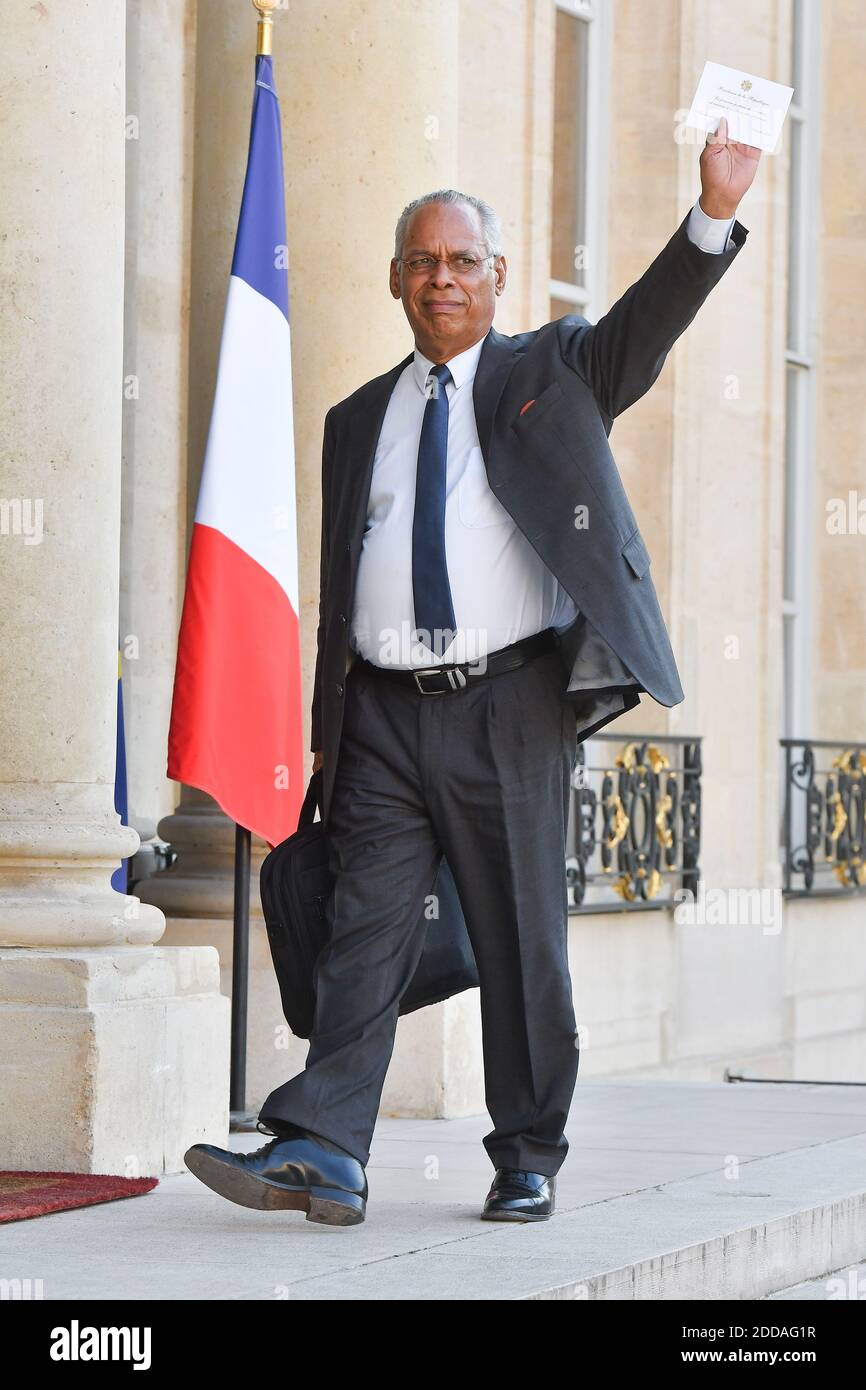 Victorin Lurel, rappresentante del territorio francese d'oltremare della Guadalupa, arriva a Parigi per una cena di lavoro con il presidente francese il 27 giugno 2018. Foto di Laurent Zabulon/ABACAPRESS.COM Foto Stock