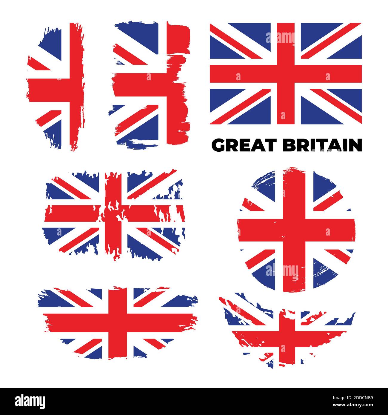 Bandiera del Regno Unito, simbolo nazionale della Gran Bretagna - Union Jack, bandiera del Regno Unito Illustrazione Vettoriale