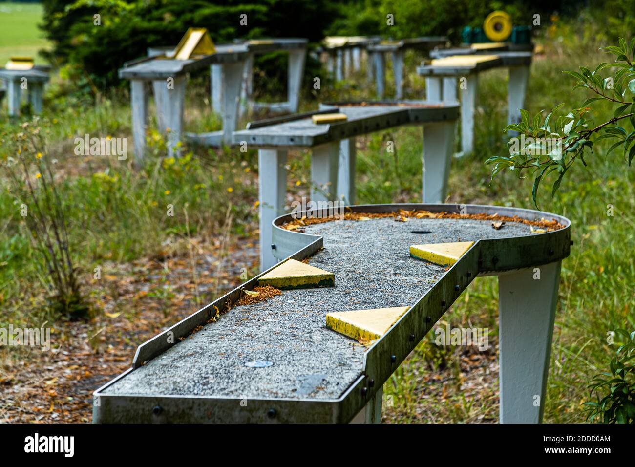 Campo da golf da tavolo fatiscente a Bad Kissingen, Germania Foto Stock