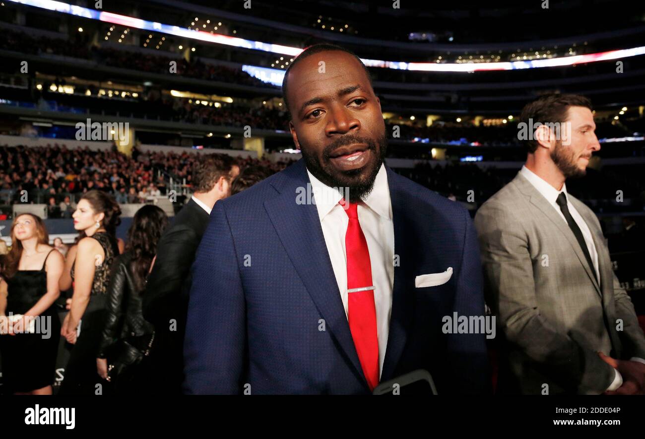 NO FILM, NO VIDEO, NO TV, NO DOCUMENTARIO - Demetrius Grosse partecipa alla prima di 13 ore: I soldati segreti di Bengasi all'AT&T Stadium di Arlington, TX, USA, martedì 12 gennaio 2016. Foto di Paul Moseley/Fort Worth Star-Telegram/TNS/ABACAPRESS.COM Foto Stock